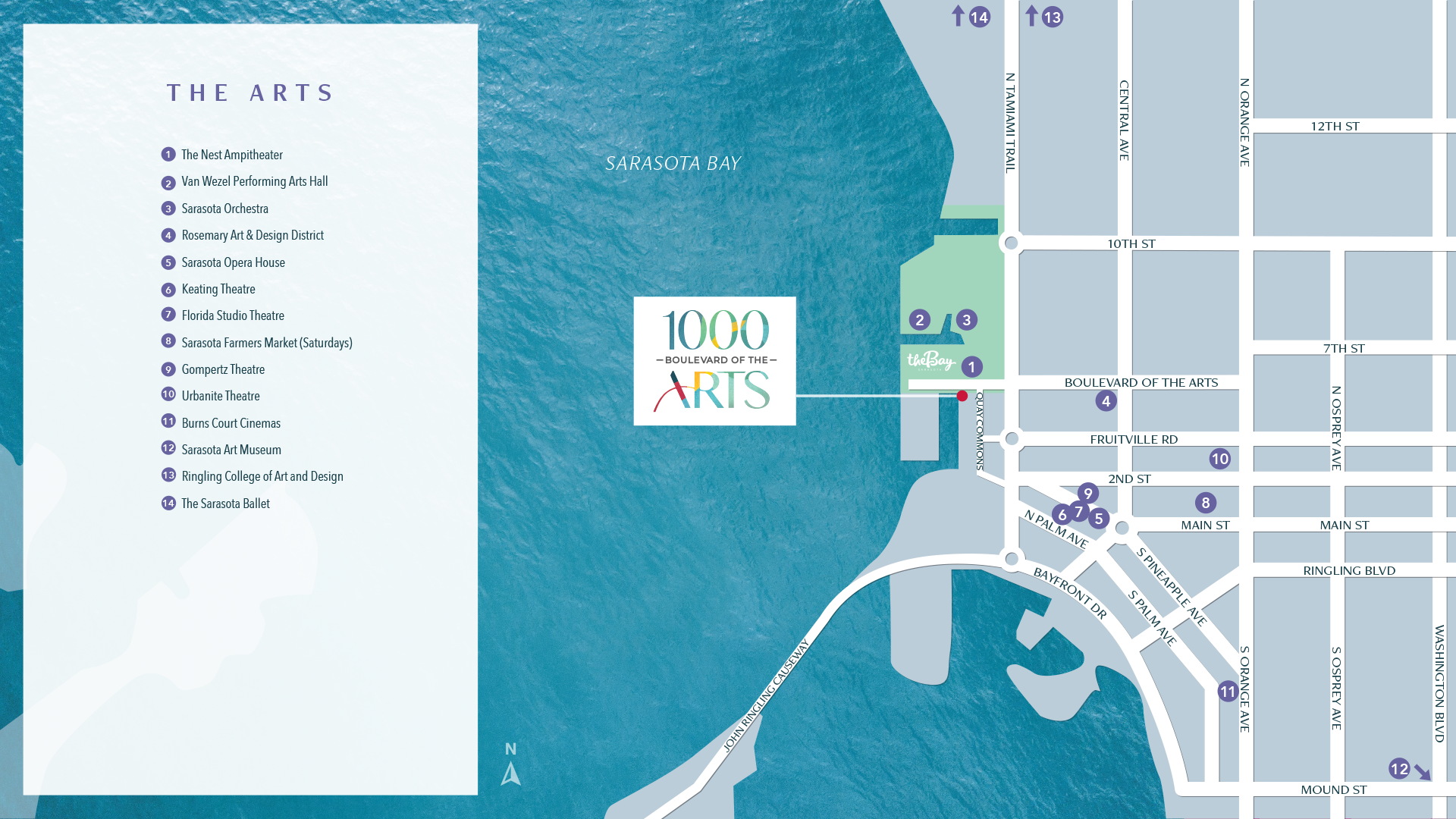 1000 Boulevard of the Arts area map: The Arts