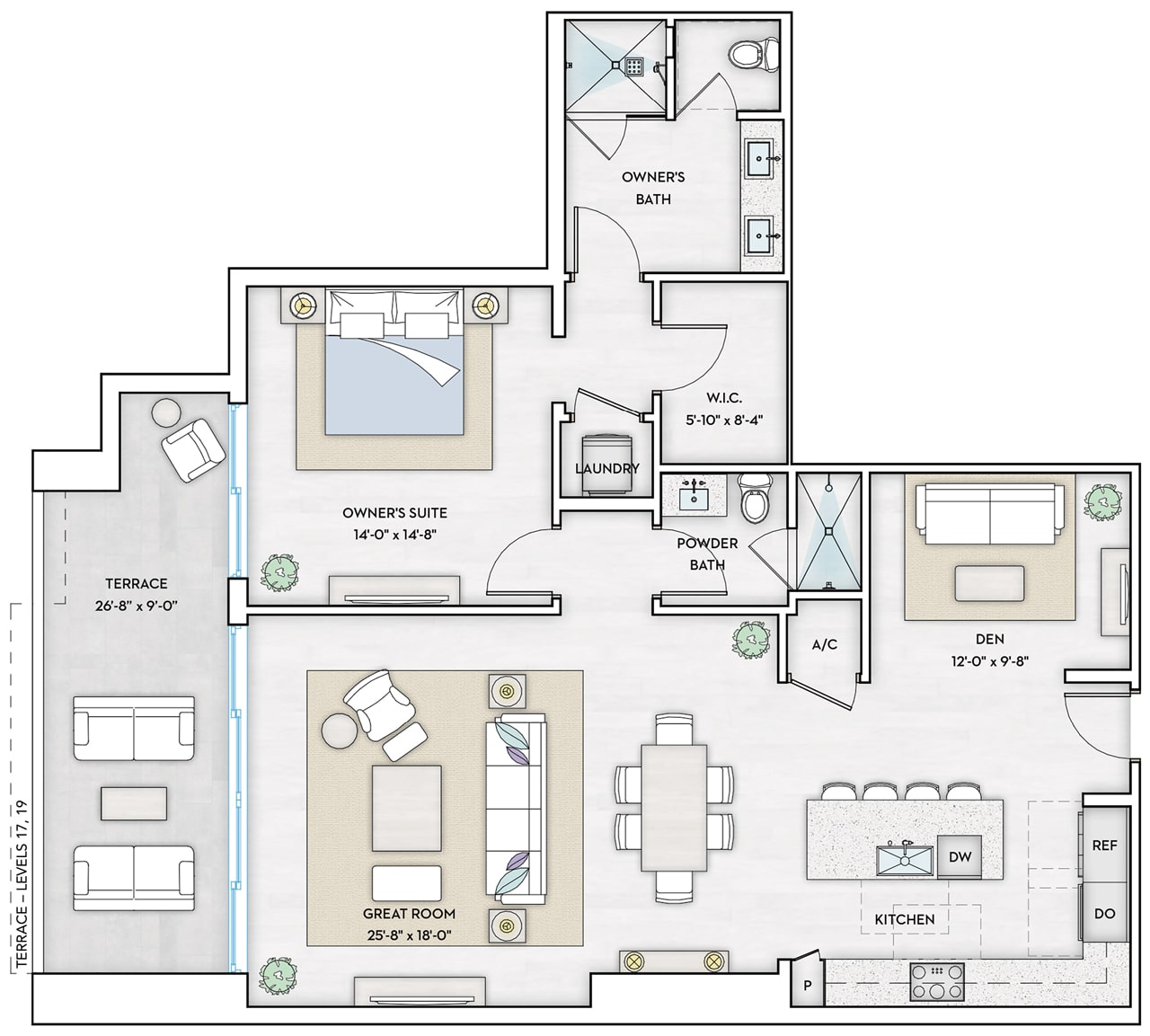 1000 Live of Arts Residence - HARBOR 1A - Floorplan Image