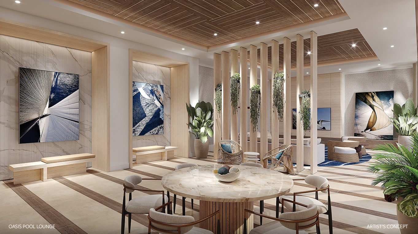 Interior of the Oasis Pool Lounge at 1000 BLVD
