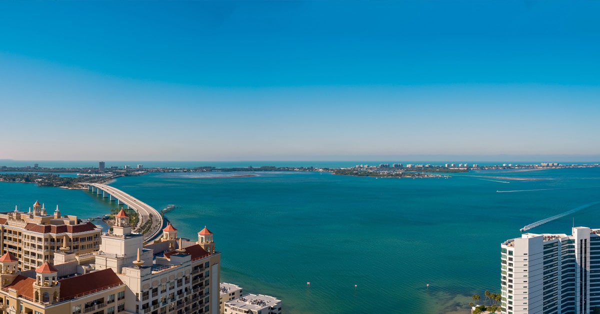 Sarasota Waterfront Aerial