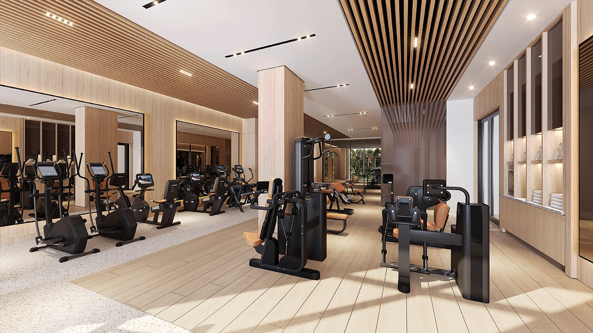 Modern fitness center with cardio and strength machines